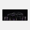 Tappetino mouse BMW M4 luci viola, vista del tappetino in piano