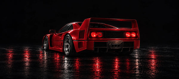 Tappetino mouse Ferrari F40, dettaglio della stampa