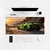 Tappetino mouse Lamborghini Aventador SVJ Verde Mantis, su una scrivania chiara con computer, tastiera e mouse
