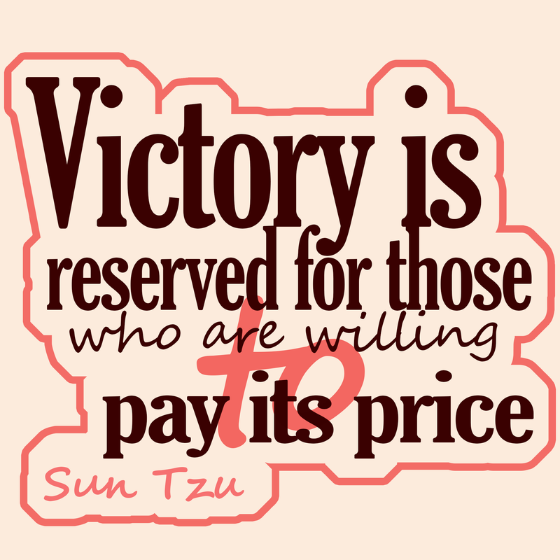 Tela "La vittoria è riservata – Sun Tzu", vista 2