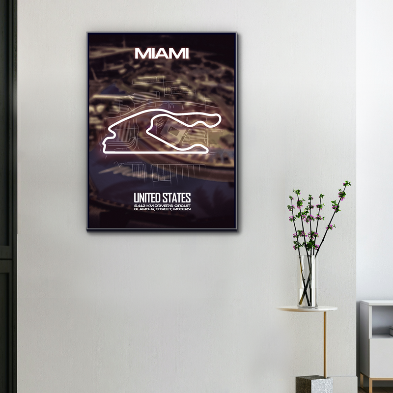 Tela su tela Circuito F1 Miami, vista 1
