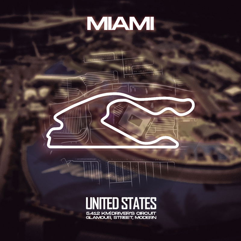 Tela su tela Circuito F1 Miami, vista 2