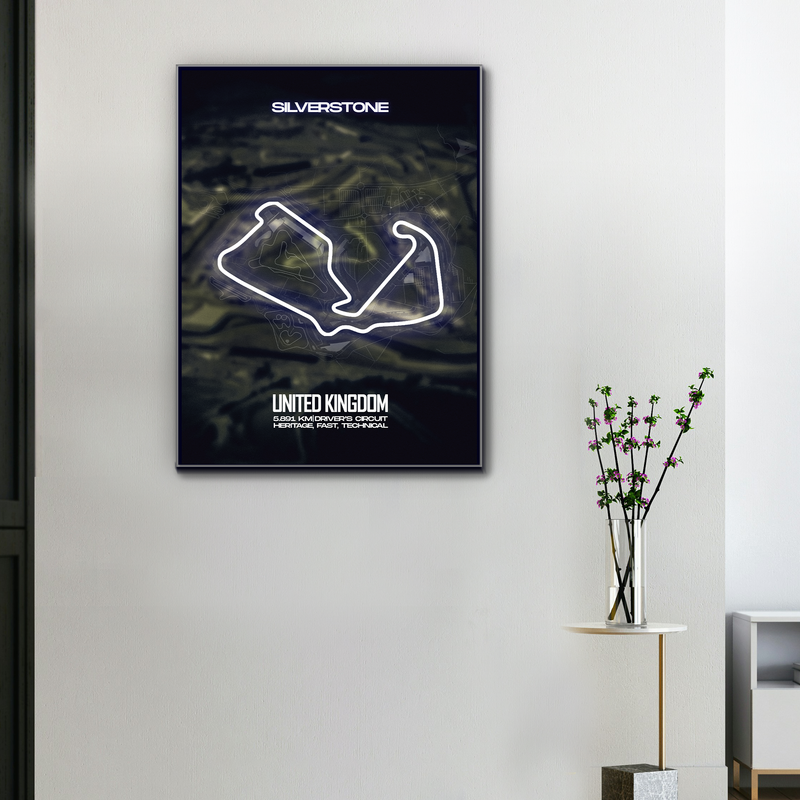 Tela su tela Circuito F1 Silverstone Regno Unito, vista 1
