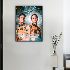 Tela F1 Norris x Piastri Scuderia McLaren