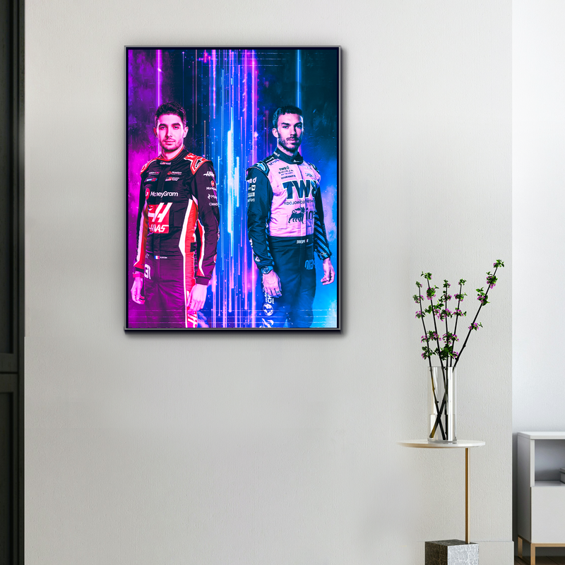 Tela F1 Esteban Ocon x Pierre Gasly Rivali dal Sangue Freddo, vista 1