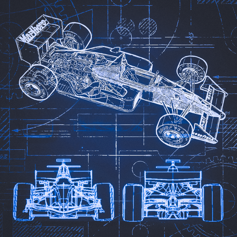 Tela su tela F1 Piano Tecnico della Monoposto, vista 2
