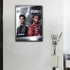 Stampa su tela F1 Silver Blades Russell x Hamilton