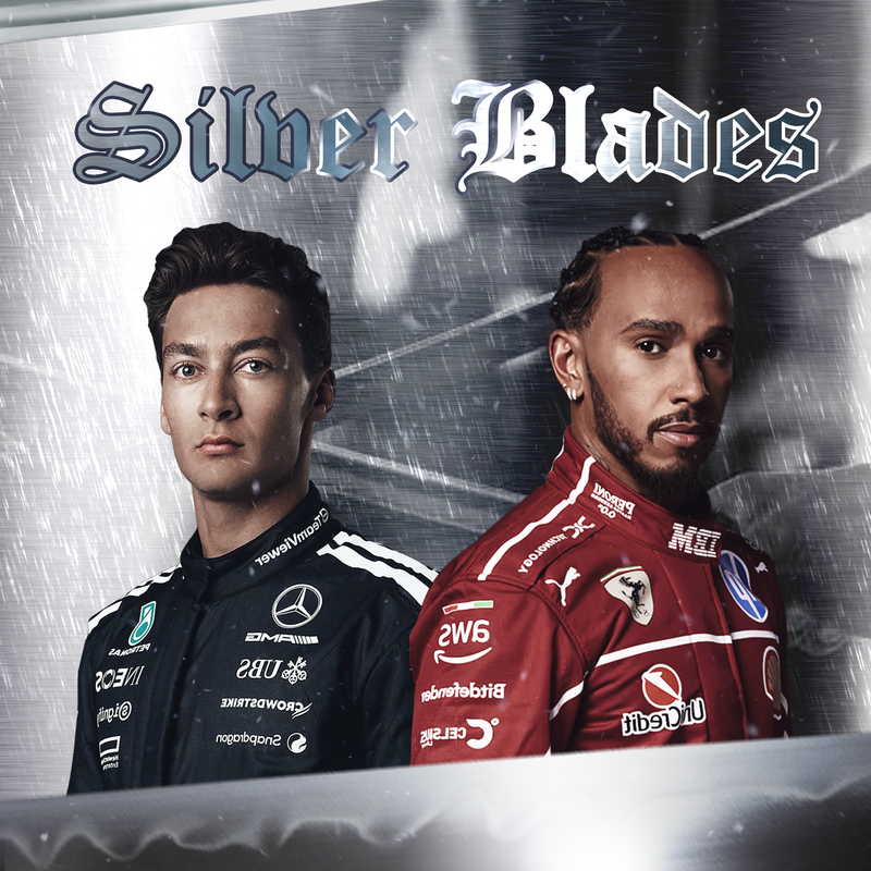 Stampa su tela F1 Silver Blades Russell x Hamilton, vista 2