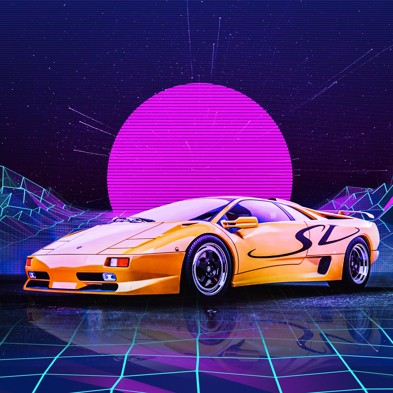 Tela Lamborghini – Sunset SV, vista 2