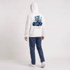 Sweat Alpine A110 blanc porté de dos en plan large