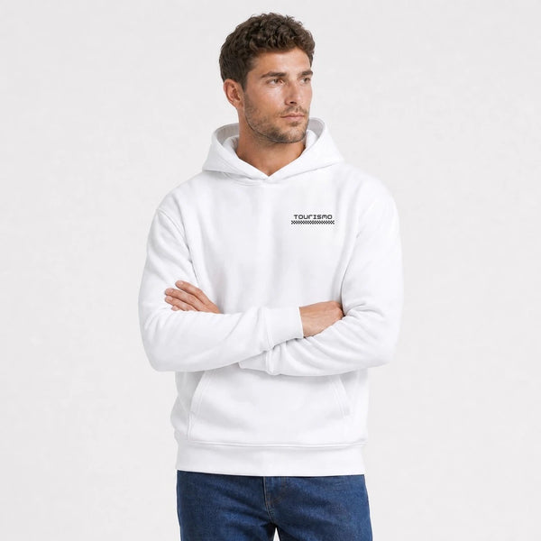 Sweat Bentley Continental Gt Grand Touring Society blanc vu de face en plan rapproché avec logo Tourismo