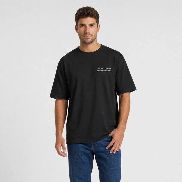 T-shirt Bentley Continental Gt Grand Touring Society noir vu de face en plan rapproché avec logo Tourismo