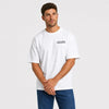 T-shirt Maserati 250F Scuderia Elegance blanc vu de face en plan rapproché avec logo Tourismo