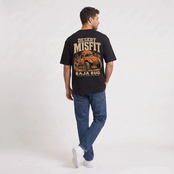 T-shirt Volkswagen Beetle Baja Bug Desert Misfit noir vu de dos
