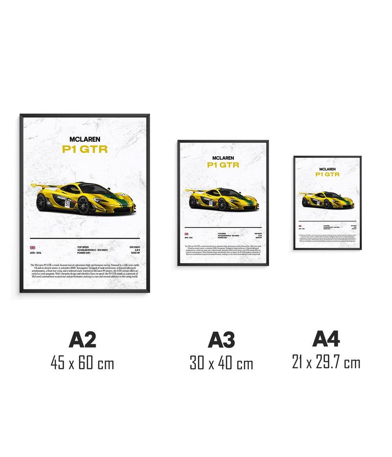 Poster McLaren P1 GTR, vista 3