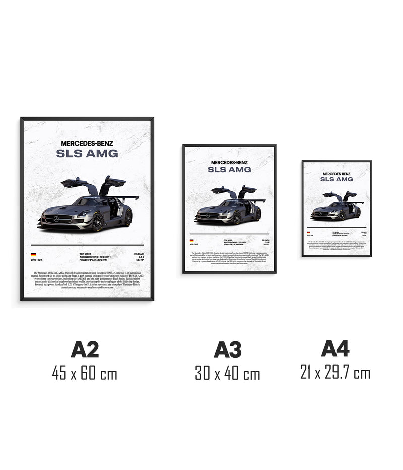 Poster Mercedes-Benz SLS AMG, vista 3