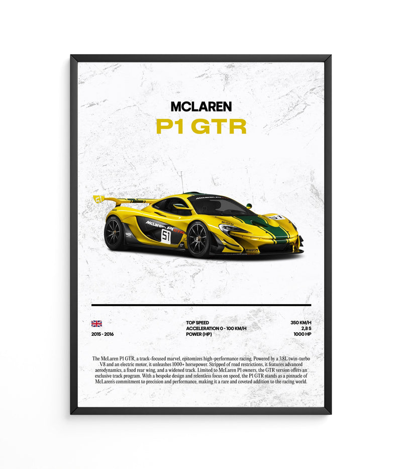 Poster McLaren P1 GTR, vista 2