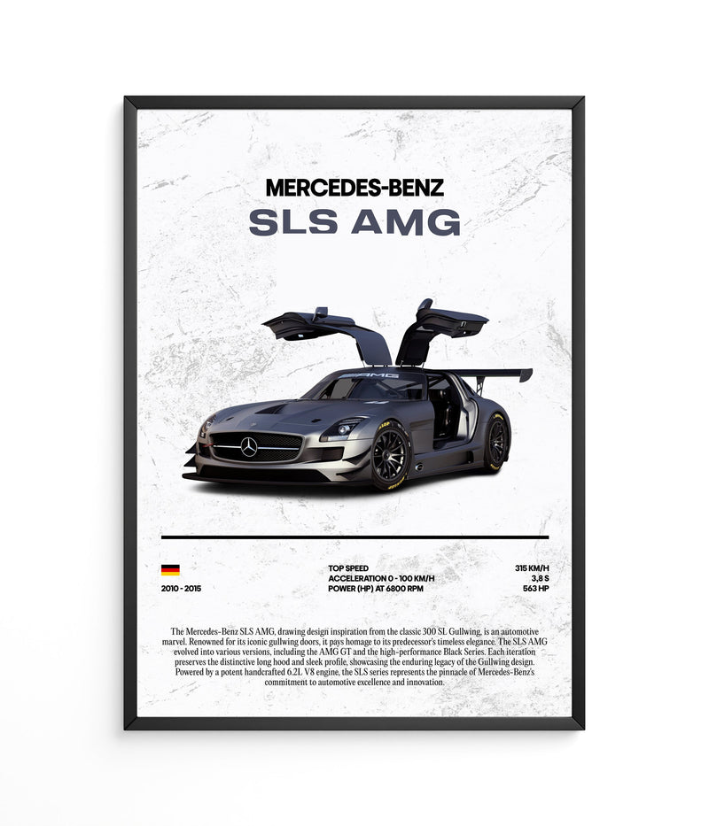 Poster Mercedes-Benz SLS AMG, vista 2